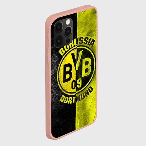 Чехол iPhone 12 Pro Max Borussia Dortmund / 3D-Светло-розовый – фото 2