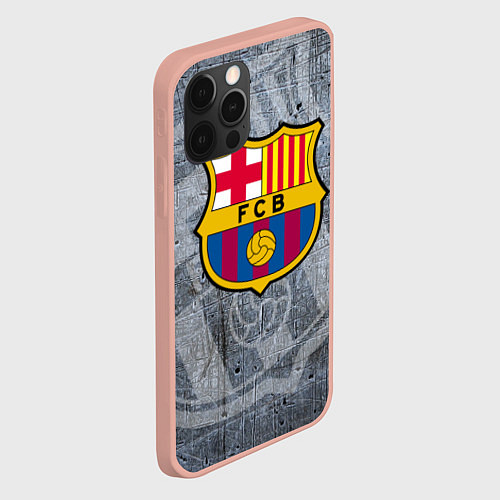 Чехол iPhone 12 Pro Max Barcelona / 3D-Светло-розовый – фото 2