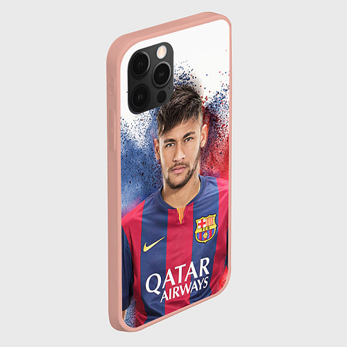 Чехол iPhone 12 Pro Max Neymar FCB / 3D-Светло-розовый – фото 2