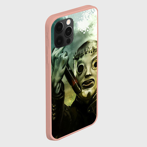 Чехол iPhone 12 Pro Max Slipknot / 3D-Светло-розовый – фото 2