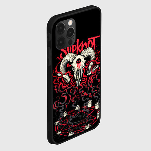 Чехол iPhone 12 Pro Max Slipknot / 3D-Черный – фото 2