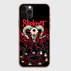 Чехол для iPhone 12 Pro Max Slipknot, цвет: 3D-светло-розовый