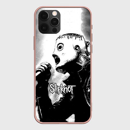 Чехол iPhone 12 Pro Max Slipknot / 3D-Светло-розовый – фото 1