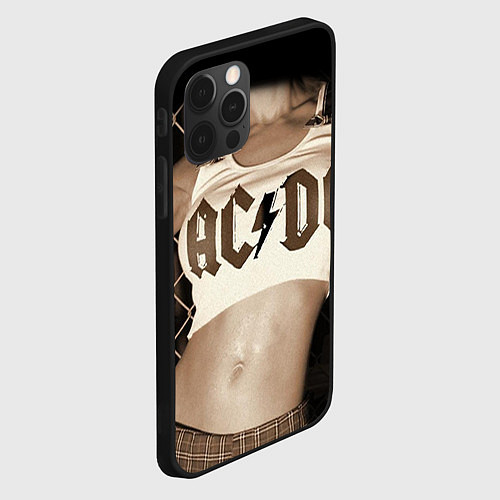 Чехол iPhone 12 Pro Max AC/DC Girl / 3D-Черный – фото 2