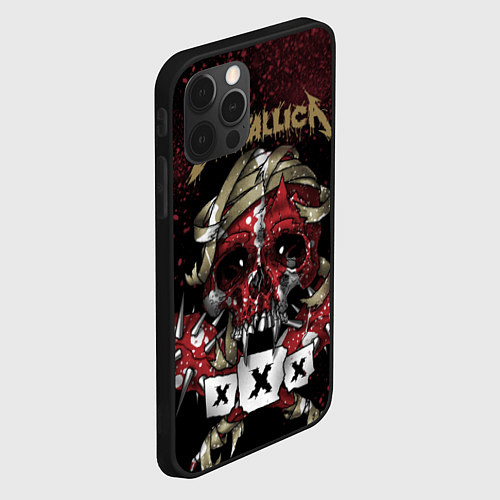 Чехол iPhone 12 Pro Max Metallica: XXX / 3D-Черный – фото 2