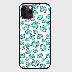 Чехол для iPhone 12 Pro Max Бриллианты, цвет: 3D-черный