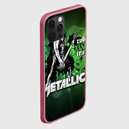 Чехол iPhone 12 Pro Max Metallica: Robert Trujillo / 3D-Малиновый – фото 2