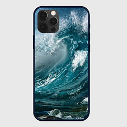 Чехол для iPhone 12 Pro Max Волна, цвет: 3D-черный