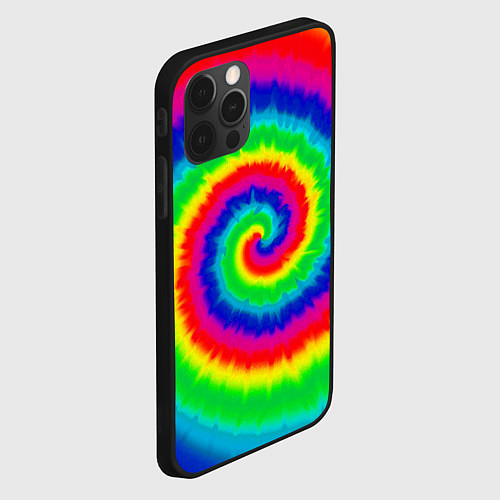 Чехол iPhone 12 Pro Max Tie dye / 3D-Черный – фото 2