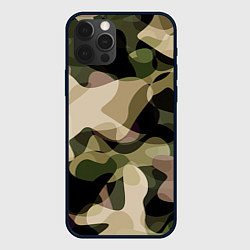 Чехол для iPhone 12 Pro Max Камуфляж, цвет: 3D-черный