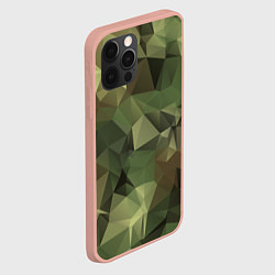 Чехол для iPhone 12 Pro Max Полигональный камуфляж, цвет: 3D-светло-розовый — фото 2