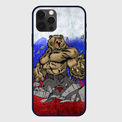 Чехол для iPhone 12 Pro Max Русский медведь, цвет: 3D-черный