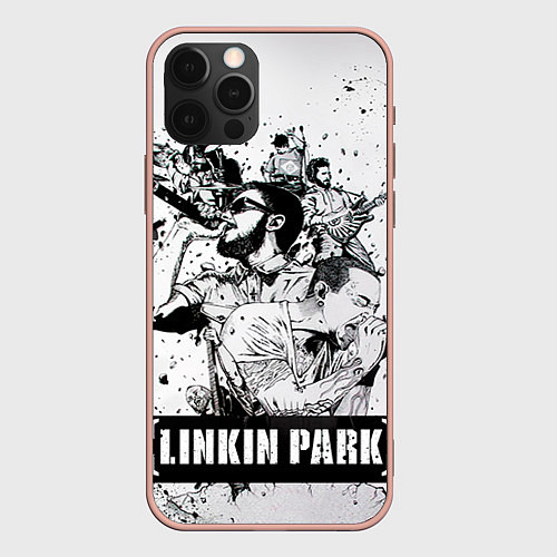 Чехол iPhone 12 Pro Max Linkin Park / 3D-Светло-розовый – фото 1