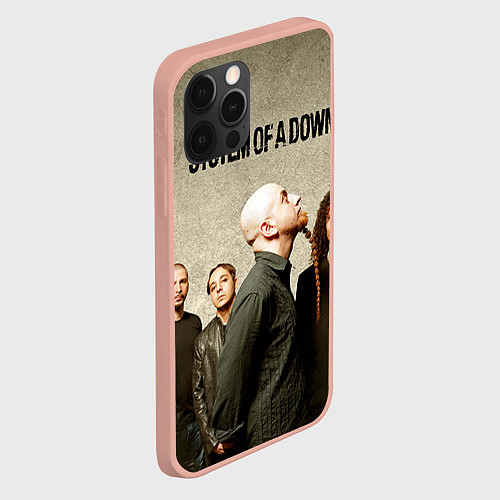 Чехол iPhone 12 Pro Max System of a Down / 3D-Светло-розовый – фото 2