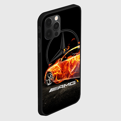 Чехол iPhone 12 Pro Max Mercedes / 3D-Черный – фото 2