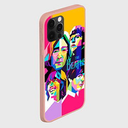 Чехол для iPhone 12 Pro Max The Beatles: Poly-art, цвет: 3D-светло-розовый — фото 2
