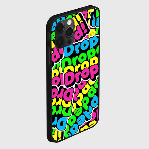 Чехол iPhone 12 Pro Max Drop Dead: Acid Pattern / 3D-Черный – фото 2