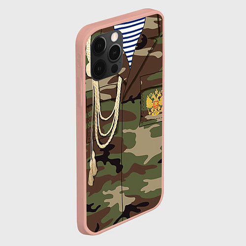 Чехол iPhone 12 Pro Max Униформа дембеля / 3D-Светло-розовый – фото 2