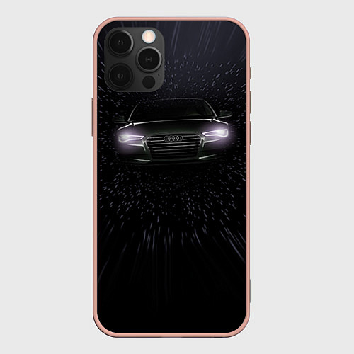 Чехол iPhone 12 Pro Max Audi / 3D-Светло-розовый – фото 1