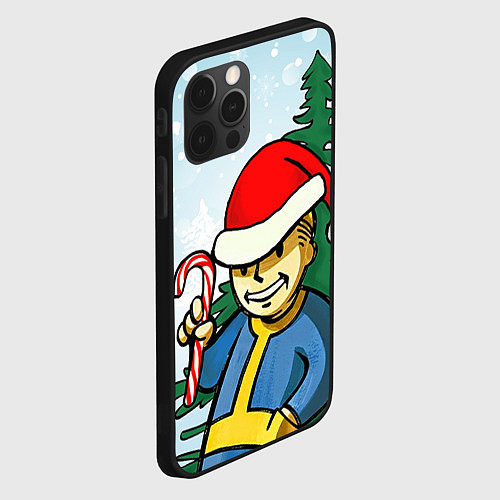 Чехол iPhone 12 Pro Max Fallout Christmas / 3D-Черный – фото 2