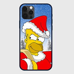 Чехол для iPhone 12 Pro Max Санта Гомер, цвет: 3D-черный