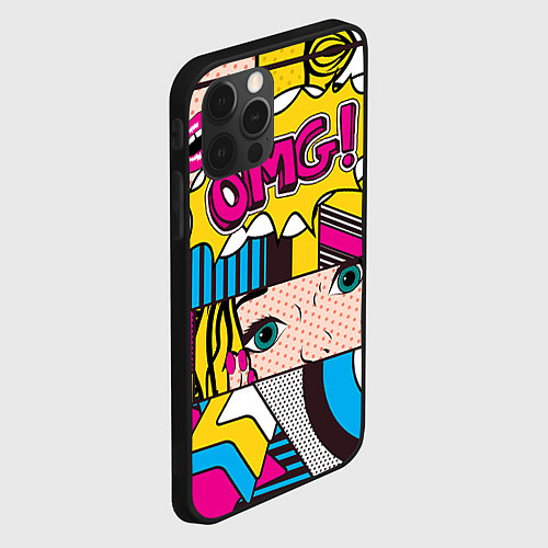 Чехол iPhone 12 Pro Max POP ART / 3D-Черный – фото 2