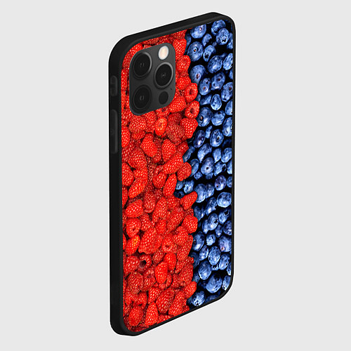 Чехол iPhone 12 Pro Max Ягодка / 3D-Черный – фото 2