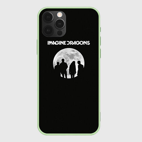 Чехол iPhone 12 Pro Max Imagine Dragons: Moon / 3D-Салатовый – фото 1