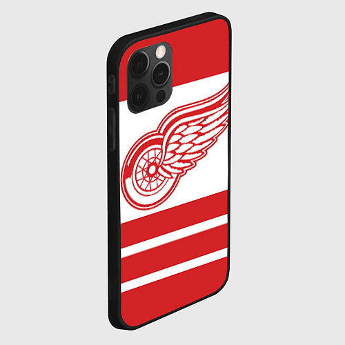 Чехол iPhone 12 Pro Max Detroit Red Wings / 3D-Черный – фото 2