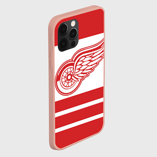 Чехол iPhone 12 Pro Max Detroit Red Wings / 3D-Светло-розовый – фото 2