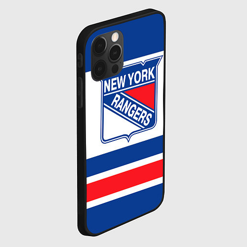 Чехол iPhone 12 Pro Max New York Rangers / 3D-Черный – фото 2