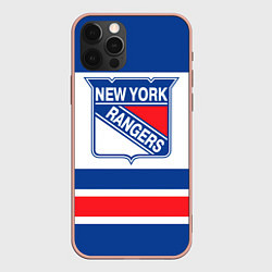 Чехол для iPhone 12 Pro Max New York Rangers, цвет: 3D-светло-розовый