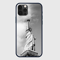 Чехол для iPhone 12 Pro Max Статуя Свободы, цвет: 3D-черный