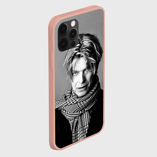 Чехол iPhone 12 Pro Max Дэвид Боуи / 3D-Светло-розовый – фото 2