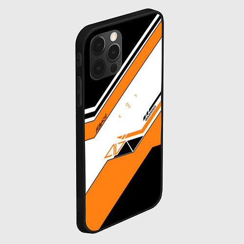 Чехол iPhone 12 Pro Max CS:GO Asiimov / 3D-Черный – фото 2