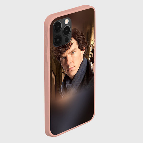 Чехол iPhone 12 Pro Max Бенедикт Камбербэтч 1 / 3D-Светло-розовый – фото 2