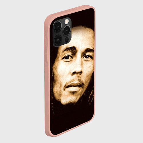 Чехол iPhone 12 Pro Max Взгляд Боба Марли / 3D-Светло-розовый – фото 2
