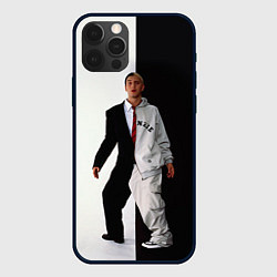 Чехол для iPhone 12 Pro Max Eminem: Black & White, цвет: 3D-черный