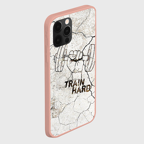 Чехол iPhone 12 Pro Max Train hard / 3D-Светло-розовый – фото 2