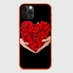 Чехол iPhone 12 Pro Max Сердце роз в руках