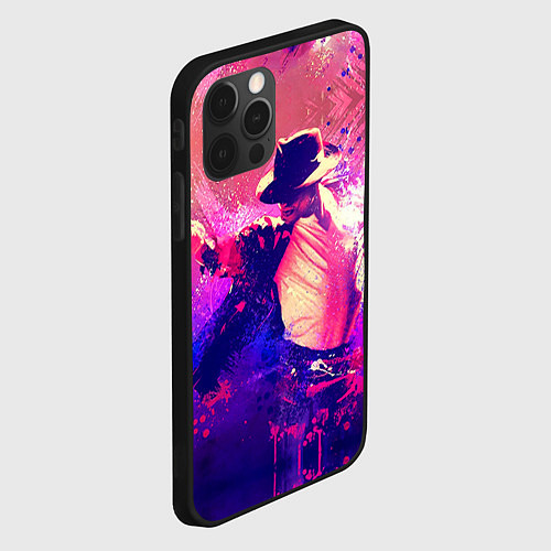 Чехол iPhone 12 Pro Max Michael Jackson: Moon / 3D-Черный – фото 2