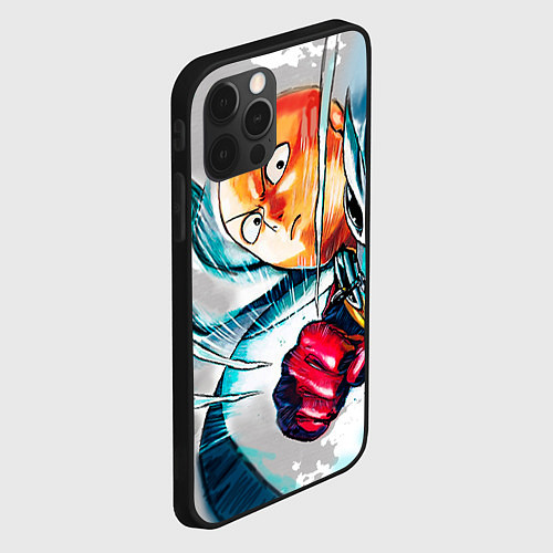 Чехол iPhone 12 Pro Max One Punch Man Rage / 3D-Черный – фото 2