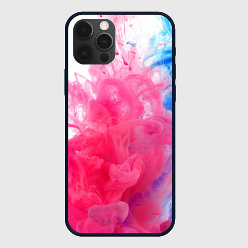 Чехол iPhone 12 Pro Max Взрыв красок / 3D-Черный – фото 1