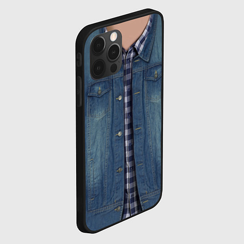 Чехол iPhone 12 Pro Max Джинсовка / 3D-Черный – фото 2