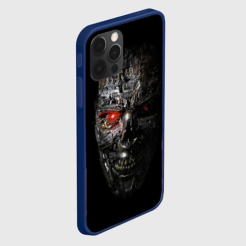 Чехол iPhone 12 Pro Max Терминатор: Генезис / 3D-Тёмно-синий – фото 2
