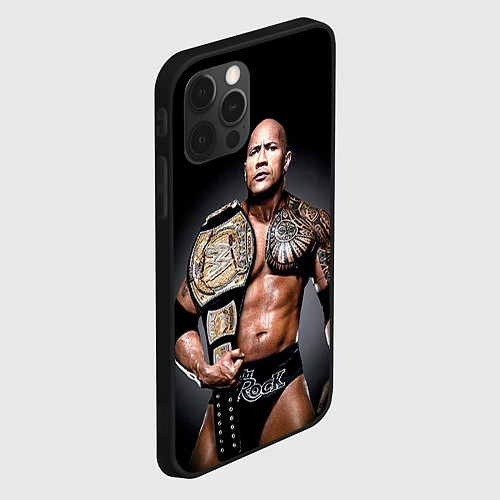 Чехол iPhone 12 Pro Max Dwayne Johnson / 3D-Черный – фото 2