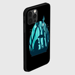 Чехол для iPhone 12 Pro Max Тоторо в лесу, цвет: 3D-черный — фото 2