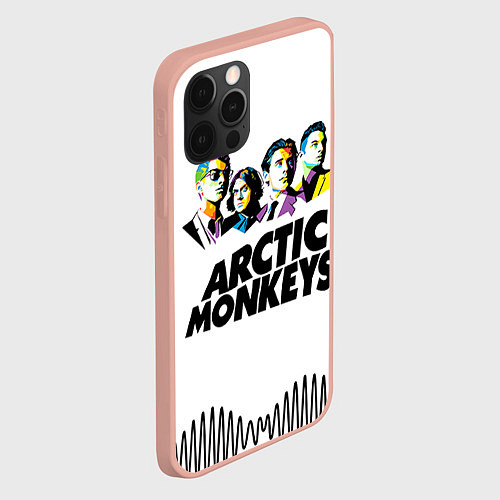 Чехол iPhone 12 Pro Max Arctic Monkeys: Music Wave / 3D-Светло-розовый – фото 2