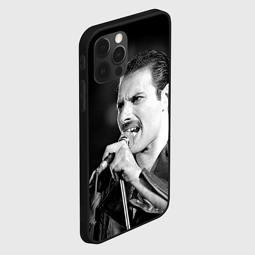 Чехол iPhone 12 Pro Max Фредди Меркьюри / 3D-Черный – фото 2
