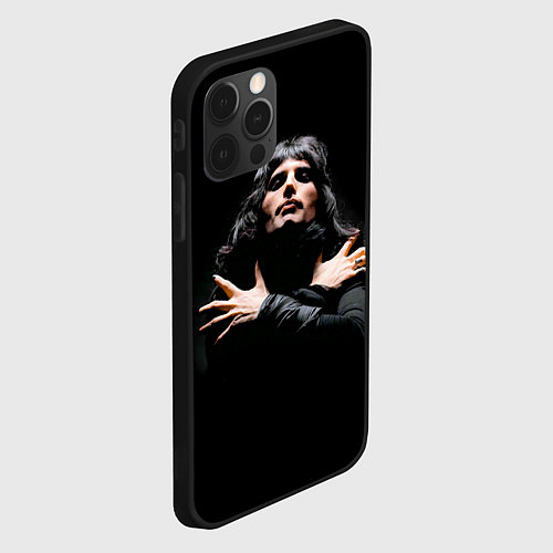 Чехол iPhone 12 Pro Max Фредди Меркьюри / 3D-Черный – фото 2